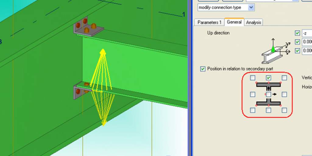 drawing of steel beams