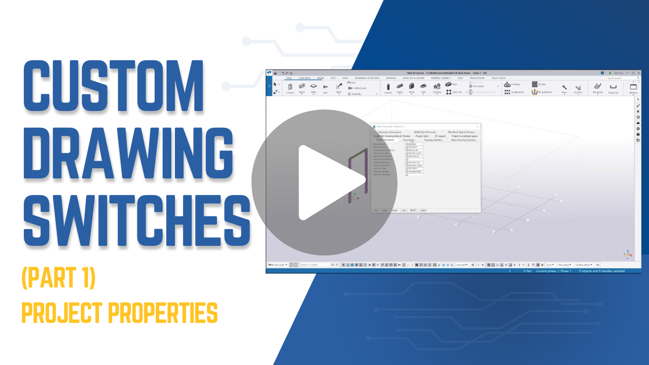 Learn how to customize and create your own drawing switches in the Project Properties User-Defined Attributes.