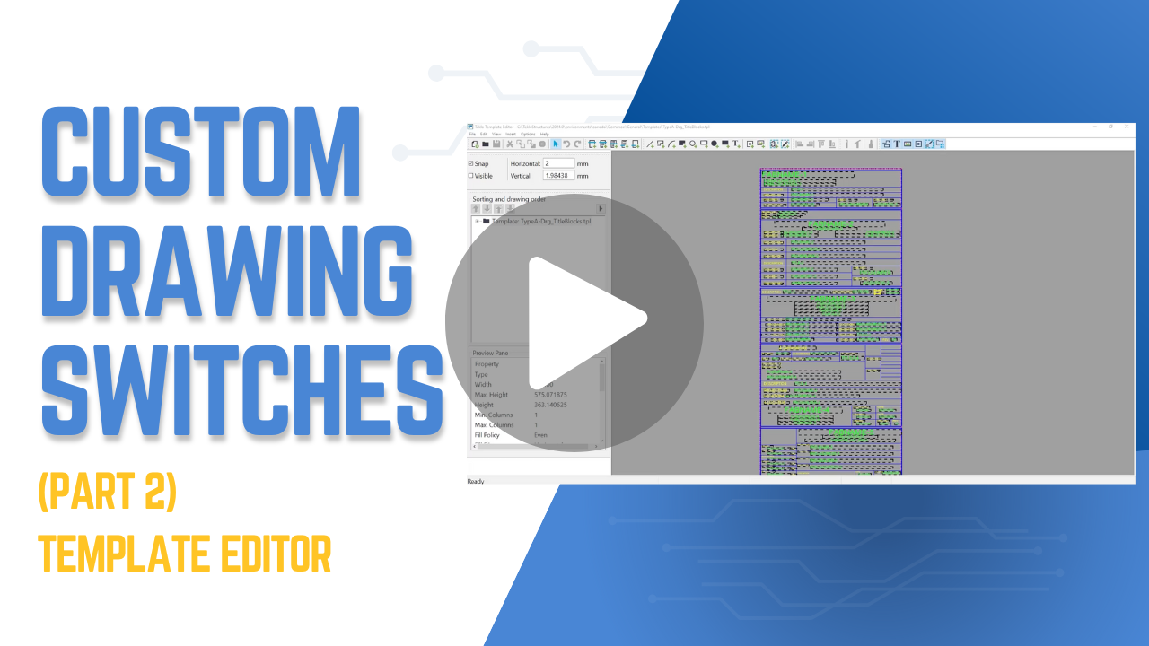 Learn how to create and edit our title block drawing template and attribute container files (.lst files) to work hand-in-hand with our newly created drawing switch.